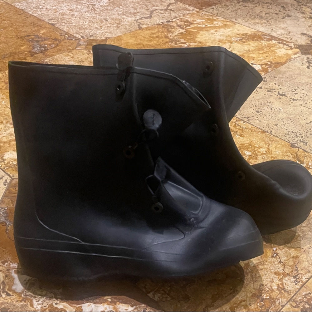 Black Rubber Boots Galoshes